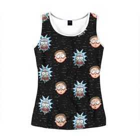 Женская майка 3D с принтом Rick and Morty World в Ухте, 100% полиэстер | круглая горловина, прямой силуэт, длина до линии бедра | birdperson | cn_2563423_019061 | justin roiland | mister misix | morty smith | portal | rick and morty | rick sanchez | vdgerir | морти | пиксели | пиксель | рик