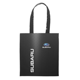 Шоппер 3D с принтом SUBARU. в Ухте, 100% полиэстер | Плотность: 200 г/м2; Размер: 34×35 см; Высота лямок: 30 см | auto | automobile | car | carbon | machine | motor | motor car | porshe | sport car | subaru | автомашина | бренд | легковой автомобиль | марка | спортивный автомобиль | субару | тачка