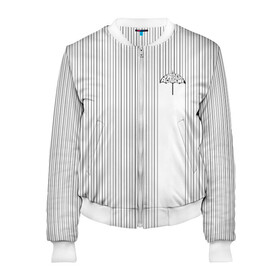 Женский бомбер 3D с принтом The umbrella academy (Z) в Ухте, 100% полиэстер | застегивается на молнию, по бокам два кармана без застежек, мягкие манжеты, по низу бомбера и на воротнике — эластичная резинка | dark horse comics | the umbrella academy | академия амбрелла | белая скрипка | бен харгривз | комикс | комильфо | космобой | кракен | реджинальд харгривз | сеанс | слух