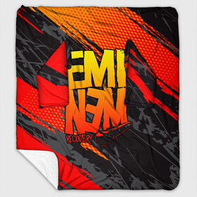 Плед с рукавами с принтом Eminem в Ухте, 100% полиэстер | Закругленные углы, все края обработаны. Ткань не мнется и не растягивается. Размер 170*145 | Тематика изображения на принте: aftermath | hip | hop | kamikaze | music | music to be murdered by | rap | remastered | vevo | маршалл брюс мэтерс | слим шейди | эминем