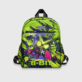 Детский рюкзак 3D с принтом BRAWL STARS 8 BIT в Ухте, 100% полиэстер | лямки с регулируемой длиной, сверху петелька, чтобы рюкзак можно было повесить на вешалку. Основное отделение закрывается на молнию, как и внешний карман. Внутри дополнительный карман. По бокам два дополнительных кармашка | bibi | brawl | brawl stars | crow | leon | stars | бравл | бравл старс | браво старс | игра | компьютерная | кров | леон | онлайн | старс