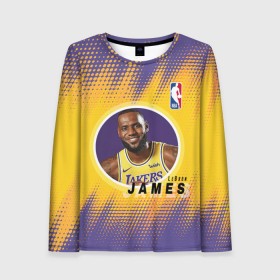 Женский лонгслив 3D с принтом LeBron James в Ухте, 100% полиэстер | длинные рукава, круглый вырез горловины, полуприлегающий силуэт | basketball | game | james | lakers | lebron | lebron james | los angeles | los angeles lakers | nba | player | sport | баскетбол | баскетболист | джеймс | игра | игрок | леброн | леброн джеймс | лейкерс | лос анджелес | лос анджелес лейке
