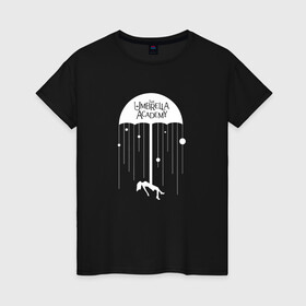 Женская футболка хлопок с принтом The umbrella academy в Ухте, 100% хлопок | прямой крой, круглый вырез горловины, длина до линии бедер, слегка спущенное плечо | dark horse comics | netflix | the umbrella academy | umbrella | академия амбрелла | белая скрипка | бен харгривз | комикс | комильфо | космобой | кракен | реджинальд харгривз | сеанс | слух