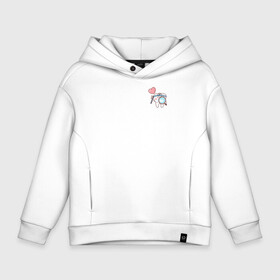 Детское худи Oversize хлопок с принтом Зуб в Ухте, френч-терри — 70% хлопок, 30% полиэстер. Мягкий теплый начес внутри —100% хлопок | боковые карманы, эластичные манжеты и нижняя кромка, капюшон на магнитной кнопке | дантист | зубной врач | зубы | медицина | ортодонт | рот | стоматолог
