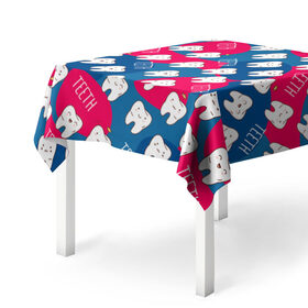 Скатерть 3D с принтом зубы в Ухте, 100% полиэстер (ткань не мнется и не растягивается) | Размер: 150*150 см | дантист | зубной врач | зубы | медицина | ортодонт | рот | стоматолог