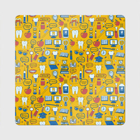 Магнит виниловый Квадрат стоматолог: в Ухте, полимерный материал с магнитным слоем | размер 9*9 см, закругленные углы | дантист | зубной врач | зубы | медицина | ортодонт | рот | стоматолог