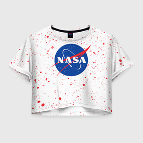 Женская футболка Crop-top 3D с принтом NASA / НАСА в Ухте, 100% полиэстер | круглая горловина, длина футболки до линии талии, рукава с отворотами | galaxy | man | nasa | planet | planets | space | spaceman | spacex | star | stars | univerce | yfcf | астронавт | вселенная | галактика | галактики | звезда | звезды | космонавт | космонавты | космос | луна | наса | планета | планеты | тфыф