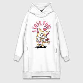 Платье-худи хлопок с принтом I love you в Ухте,  |  | cat | ears | eyes | flower | gift | heart | kitten | love | moustache | muzzle | paws | shadow | tail | арт | глаза | животные | картинка | кот | котенок | кошка | лапы | любовь | рисунок | сердце | тень | усы | уши | хвост | цветок