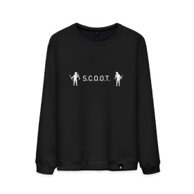 Мужской свитшот хлопок с принтом Самокат фристайл S.C.O.O.T в Ухте, 100% хлопок |  | 