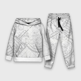 Детский костюм 3D (с толстовкой) с принтом план здания в Ухте,  |  | architecture | general plan 
architect | архитектор | архитектура | генплан | знание
