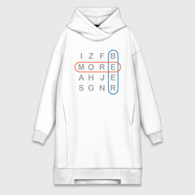 Платье-худи хлопок с принтом Больше пива в Ухте,  |  | beer | more | summer | больше | буквы | выбор