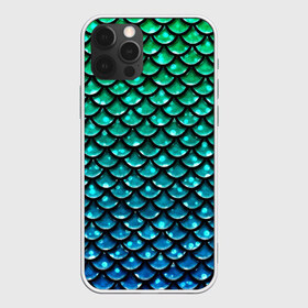 Чехол для iPhone 12 Pro Max с принтом Змеиная кожа в Ухте, Силикон |  | бирюзовый | блики | зеленый | змея | кожа | свет | синий | чешуя