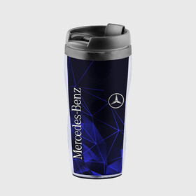 Термокружка-непроливайка с принтом MERCEDES в Ухте, внутренняя часть — пищевой пластик, наружная часть — прозрачный пластик, между ними — полиграфическая вставка с рисунком | объем — 350 мл, герметичная крышка | Тематика изображения на принте: mercedes | авто | автомобиль | логотип | марка | машина | мерин | мерс | мерседес | надпись | текстура