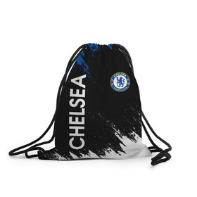 Рюкзак-мешок 3D с принтом CHELSEA. в Ухте, 100% полиэстер | плотность ткани — 200 г/м2, размер — 35 х 45 см; лямки — толстые шнурки, застежка на шнуровке, без карманов и подкладки | chelsea | fc | football | football club | sport | английский футбольный клуб | лондон | спорт | уефа | униформа | фирменные цвета | фк | фулема | футбол | футбольный клуб | челси