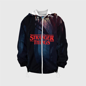 Детская куртка 3D Очень странные дела: в Ухте, 100% полиэстер | застежка — молния, подол и капюшон оформлены резинкой с фиксаторами, по бокам — два кармана без застежек, один потайной карман на груди, плотность верхнего слоя — 90 г/м2; плотность флисового подклада — 260 г/м2 | the stranger things | восьмидесятые | дастин хендерсон | майк уилер | монстр | монстры | оди | одиннадцать | очень странные дела | ретро | сериал | сериалы | ужасы | уилл байерс