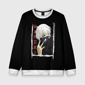 Детский свитшот 3D с принтом Kaneki в Ухте, 100% полиэстер | свободная посадка, прямой крой, мягкая тканевая резинка на рукавах и понизу свитшота | Тематика изображения на принте: ghoul | japan | kaneki | ken | tokyo | uta | uto | аниме | антэйку | аогири | арима | гули | гуль | ёма | ёмо | канеки | канэки | катаро | кен | кэн | сасаки | токийский | токио | тоука | ута | уто | хайсе | япония