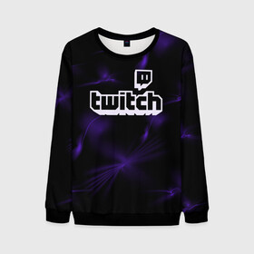Мужской свитшот 3D с принтом Twitch в Ухте, 100% полиэстер с мягким внутренним слоем | круглый вырез горловины, мягкая резинка на манжетах и поясе, свободная посадка по фигуре | buster | evelone | twitch | бустер | бустеренко | киберспорт | стрим | стример | твитч | твич | эвелон