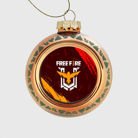 Стеклянный ёлочный шар с принтом FREE FIRE / ФРИ ФАЕР в Ухте, Стекло | Диаметр: 80 мм | afth | ahb | ahbafth | fire | fps | free | freefire | garena | logo | master | mobile | online | акуу | акууашку | ашку | гарена | игра | игры | лого | логотип | логотипы | мастер | мобильная | нож | онлайн | символ | символы | фаер | фире | фпс 