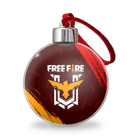 Ёлочный шар с принтом FREE FIRE / ФРИ ФАЕР в Ухте, Пластик | Диаметр: 77 мм | afth | ahb | ahbafth | fire | fps | free | freefire | garena | logo | master | mobile | online | акуу | акууашку | ашку | гарена | игра | игры | лого | логотип | логотипы | мастер | мобильная | нож | онлайн | символ | символы | фаер | фире | фпс 