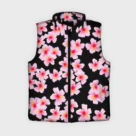Женский жилет утепленный 3D с принтом Цветы желаний в Ухте,  |  | flowers | pattern | pink | бутоны | ветки | вишня | восток | восточные | гибискусы | девушкам | лепестки | летние | паттерн | природа | растения | розовыецветы | ромашки | сакура | тропики | узоры | цветочки