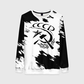 Женский свитшот 3D с принтом СССР в Ухте, 100% полиэстер с мягким внутренним слоем | круглый вырез горловины, мягкая резинка на манжетах и поясе, свободная посадка по фигуре | ussr | герб | звезда | коммунист | комсомол | кпсс | красный | ленин | лого | логотип | молот | надпись | патриот | республик | ретро | рсфср | серп | символ | снг | советский | советских | социалистических