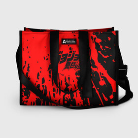 Сумка-шоппер 3D с принтом Приключения ДжоДжо в Ухте, 100% полиэстер | застегивается на металлическую кнопку; внутренний карман застегивается на молнию. Стенки укреплены специальным мягким материалом, чтобы защитить содержимое от несильных ударов
 | aureo | battle | blood | crusaders | dio | giorno | giovanna | golden | jjba | jojo memes | jojos | jotaro | manga | phantom | stardust | vento aureo | wind | джо джо | манга