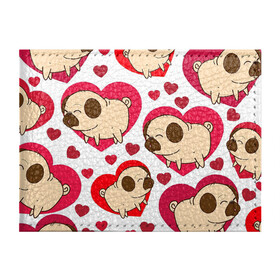Обложка для студенческого билета с принтом Мопсики в Ухте, натуральная кожа | Размер: 11*8 см; Печать на всей внешней стороне | арт | любовь | мопс | мопсики | рисунок | сердца | сердце | собака | собаки | собачки