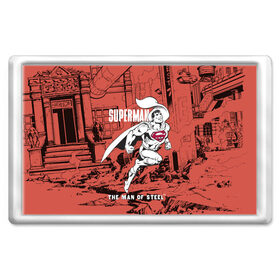 Магнит 45*70 с принтом The man of steel в Ухте, Пластик | Размер: 78*52 мм; Размер печати: 70*45 | man | steel | superman | vdzajul | супермен | супермэн
