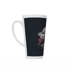 Кружка Латте с принтом Superman в Ухте, Белая керамика | Объем 480 мл; Высота 150 мм; Диаметр 90 мм | man | steel | superman | vdzajul | супермен | супермэн