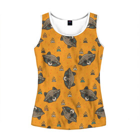 Женская майка 3D с принтом Енотики в Ухте, 100% полиэстер | круглая горловина, прямой силуэт, длина до линии бедра | art | arts | ethnic | etnic | raccoon | raccoons | tribal | енот | енотик | енотики | енотовилль | еноты | забавные | забавный | из енотов | милые | милый | много | множество | необычные | племенная | племенной | племя | рисунок