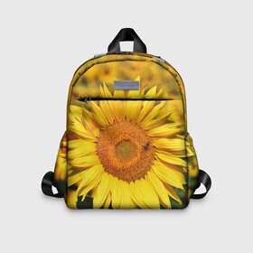 Детский рюкзак 3D с принтом Подсолнух в Ухте, 100% полиэстер | лямки с регулируемой длиной, сверху петелька, чтобы рюкзак можно было повесить на вешалку. Основное отделение закрывается на молнию, как и внешний карман. Внутри дополнительный карман. По бокам два дополнительных кармашка | подсолнух | подсолнухи | природа | растение | растения | флора | фотография | цвет | цветами | цветов | цветок | цветочек | цветочки | цветочные | цветочный | цветы
