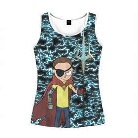 Женская майка 3D с принтом Президент Морти в Ухте, 100% полиэстер | круглая горловина, прямой силуэт, длина до линии бедра | morty | morty smith | rick and morty | vdzabma | морти | морти смит | рик и морти