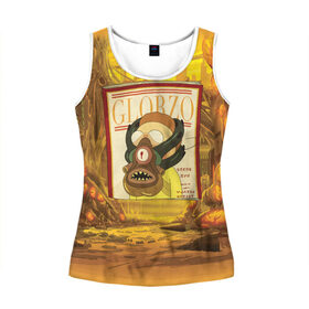 Женская майка 3D с принтом Глорзо в Ухте, 100% полиэстер | круглая горловина, прямой силуэт, длина до линии бедра | morty | morty smith | rick and morty | vdzabma | морти | морти смит | рик и морти