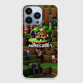Чехол для iPhone 13 Pro с принтом MINECRAFT в Ухте,  |  | craft | creeper | dungeon | dungeons | earth | game | logo | mine | minecraft | mobile | online | дунгеонс | земля | зомби | игра | крипер | лого | майкрафт | майнкрафт | мобайл | онлайн | подземелье | подземелья