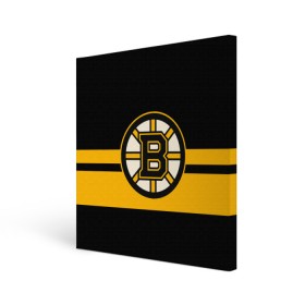 Холст квадратный с принтом BOSTON BRUINS NHL в Ухте, 100% ПВХ |  | black | boston | bruins | hockey | ice | logo | nhl | sport | usa | бостон | брюинз | логотип | нхл | спорт | хоккей
