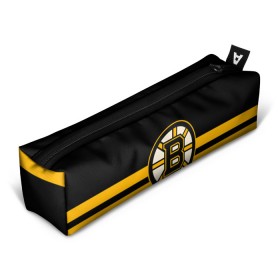 Пенал 3D с принтом BOSTON BRUINS NHL в Ухте, 100% полиэстер | плотная ткань, застежка на молнии | Тематика изображения на принте: black | boston | bruins | hockey | ice | logo | nhl | sport | usa | бостон | брюинз | логотип | нхл | спорт | хоккей