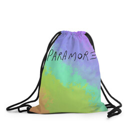 Рюкзак-мешок 3D с принтом PARAMORE в Ухте, 100% полиэстер | плотность ткани — 200 г/м2, размер — 35 х 45 см; лямки — толстые шнурки, застежка на шнуровке, без карманов и подкладки | paramore | rock | twilight | парамор | рок | сумерки | хейли уильямс