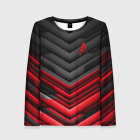 Женский лонгслив 3D с принтом Star Trek в Ухте, 100% полиэстер | длинные рукава, круглый вырез горловины, полуприлегающий силуэт | captain | chekov | chris | discovery | enterprise | khan | kirk | ncc | pine | spock | star | trek | джеймс | дискавери | звездный путь | капитан | кирк | спок | стартрек