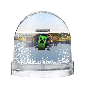 Снежный шар с принтом MINECRAFT / МАЙНКРАФТ в Ухте, Пластик | Изображение внутри шара печатается на глянцевой фотобумаге с двух сторон | craft | creeper | dungeon | dungeons | earth | game | logo | mine | minecraft | minecraft dungeons | mobile | online | дунгеонс | земля | зомби | игра | крипер | лого | майкрафт | майнкрафт | онлайн | подземелье
