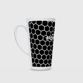 Кружка Латте с принтом FOR HONOR в Ухте, Белая керамика | Объем 480 мл; Высота 150 мм; Диаметр 90 мм | for honor | game | за честь | игра | онор | фор хонор