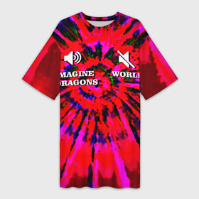 Платье-футболка 3D с принтом IMAGINE DRAGONS в Ухте,  |  | dan reynolds | imagine dragons | rock | дэн рейнольдс | рок
