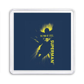 Магнит 55*55 с принтом The man of steel в Ухте, Пластик | Размер: 65*65 мм; Размер печати: 55*55 мм | man | steel | superman | vdzajul | супермен | супермэн