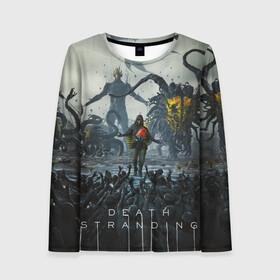 Женский лонгслив 3D Death Stranding: в Ухте, 100% полиэстер | длинные рукава, круглый вырез горловины, полуприлегающий силуэт | death stranding | games | genius | hideo kojima | higgs | mads mikkelsen | norman reedus | гений | игры | мадс миккельсен | норман ридус | хиггс | хидео кодзима