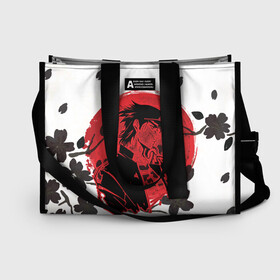 Сумка-шоппер 3D с принтом JoJo Bizarre Adventure в Ухте, 100% полиэстер | застегивается на металлическую кнопку; внутренний карман застегивается на молнию. Стенки укреплены специальным мягким материалом, чтобы защитить содержимое от несильных ударов
 | aureo | battle | blood | crusaders | dio | giorno | giovanna | golden | jjba | jojo memes | jojos | jotaro | manga | phantom | stardust | vento aureo | wind | джо джо | манга