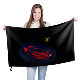 Флаг 3D с принтом Lamborghini Diverso в Ухте, 100% полиэстер | плотность ткани — 95 г/м2, размер — 67 х 109 см. Принт наносится с одной стороны | bolide | car | italy | lamborghini | motorsport | power.prestige | автомобиль | автоспорт | болид | италия | ламборгини | мощь | престиж