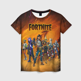 Женская футболка 3D с принтом FORTNITE 3 СЕЗОН (ЧАСТЬ 2) в Ухте, 100% полиэфир ( синтетическое хлопкоподобное полотно) | прямой крой, круглый вырез горловины, длина до линии бедер | 2 глава | 3 season | 3 сезон | fortnite | водный | новый | сезон | фортнайт