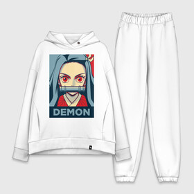 Женский костюм хлопок Oversize с принтом NEZUKO DEMON в Ухте,  |  | anime | nezuko | клинок рассекающий демонов