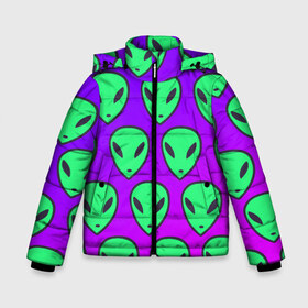Зимняя куртка для мальчиков 3D с принтом ALIENS в Ухте, ткань верха — 100% полиэстер; подклад — 100% полиэстер, утеплитель — 100% полиэстер | длина ниже бедра, удлиненная спинка, воротник стойка и отстегивающийся капюшон. Есть боковые карманы с листочкой на кнопках, утяжки по низу изделия и внутренний карман на молнии. 

Предусмотрены светоотражающий принт на спинке, радужный светоотражающий элемент на пуллере молнии и на резинке для утяжки | alien | space | зеленый | космос | нло | пришелец