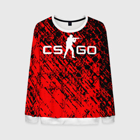 Мужской свитшот 3D с принтом CS GO. в Ухте, 100% полиэстер с мягким внутренним слоем | круглый вырез горловины, мягкая резинка на манжетах и поясе, свободная посадка по фигуре | counter strike | cs go | cs:go | esport | faze clan | game | geometry | texture | геометрия | игра | киберспорт | кс го | кс гоу | текстура | фазе клан