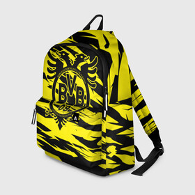 Рюкзак 3D с принтом FC Borussia в Ухте, 100% полиэстер | лямки с регулируемой длиной, сверху петелька, чтобы рюкзак можно было повесить на вешалку. Основное отделение закрывается на молнию, как и внешний карман. Внутри два дополнительных кармана, один из которых закрывается на молнию. По бокам два дополнительных кармашка | football | germany | sancho dortmund | soccer | бавария | боруссия | дортмунд | лига чемпионов | псж | футбол | холанд | эрлинг холанд